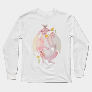 Pink Sleeping Dragon Long Sleeve T-Shirt